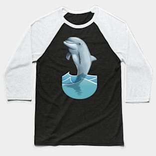 Beautiful Dolphin Jumping from Water Baseball T-Shirt